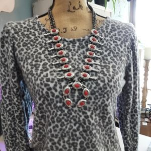 Cheekys Brand The Victoria Squash Blossom Necklace in red